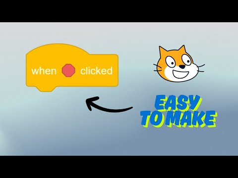 Scratch |  how to make a stop button in scratch! | Coding for beginners.