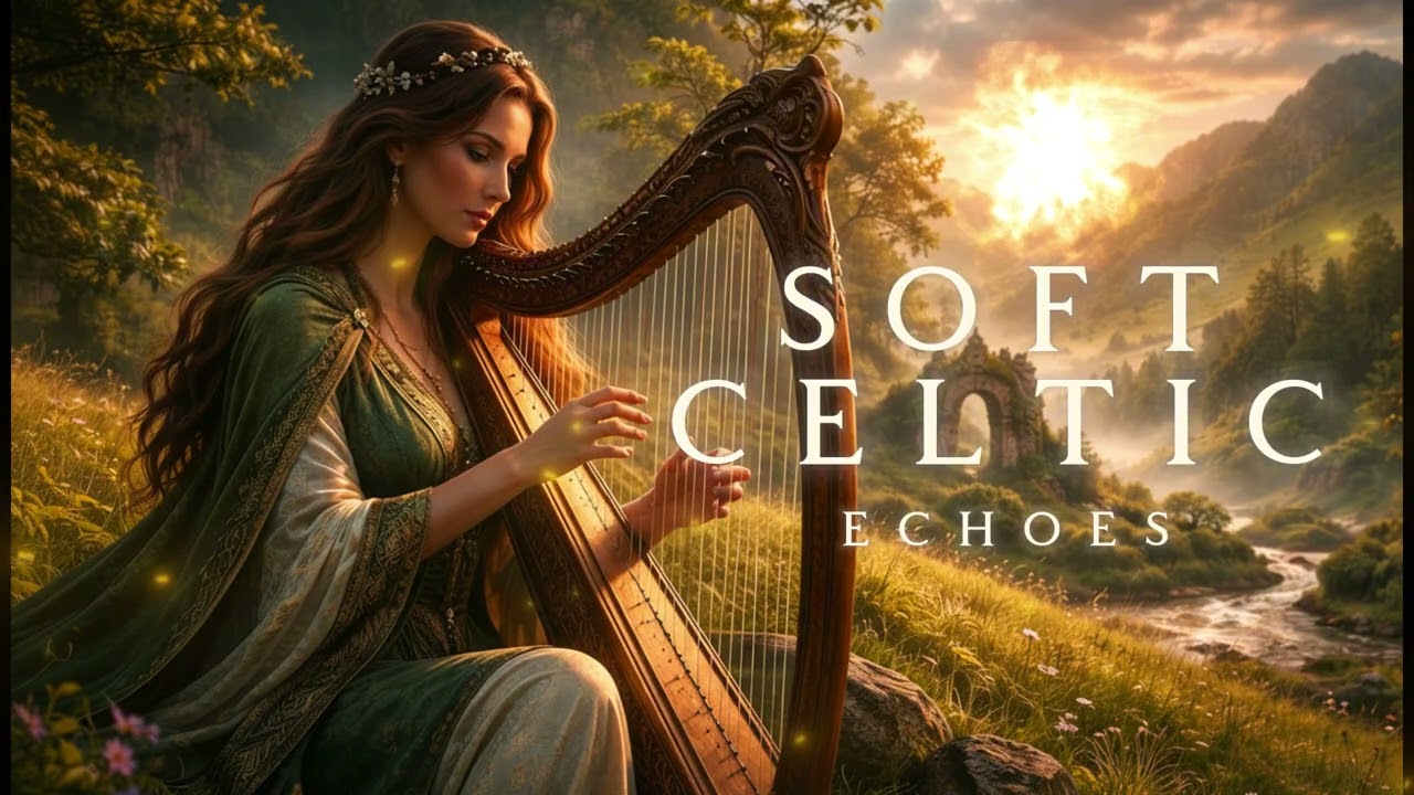 Soft Celtic Echoes | Irish Celtic Harp Ambient Music for Sleep & meditation