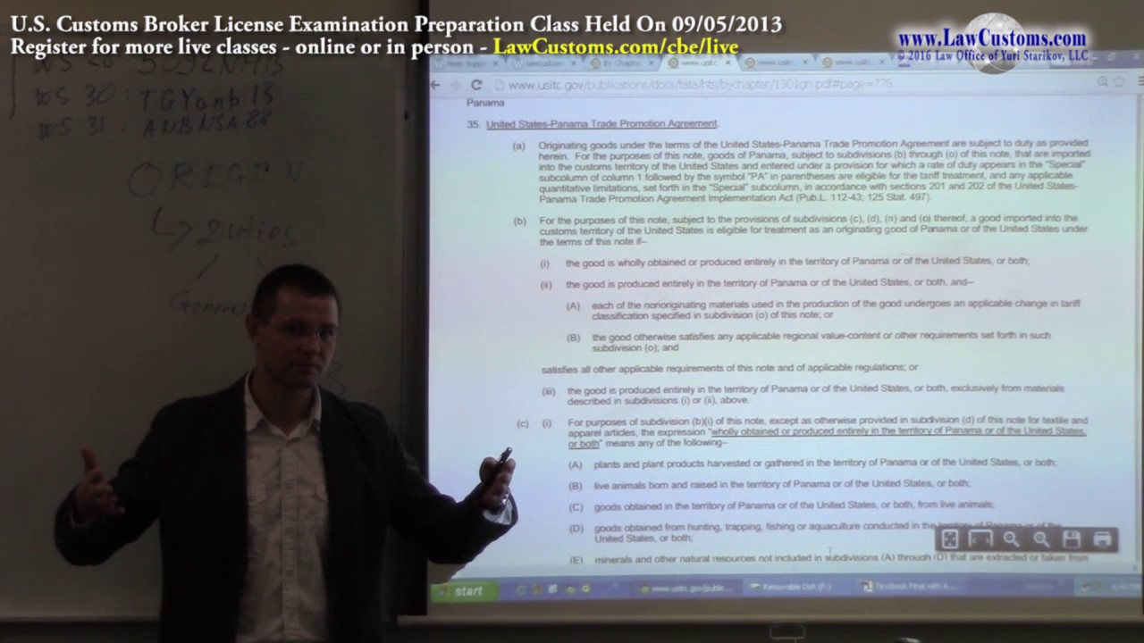 Part 1 Country of Origin General Rules (09/05/2013 Class) YouTube