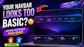 Your Navbar Looks Too Basic 😳 Build This Modern Responsive Navbar | HTML & CSS