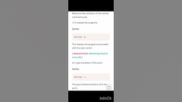 netstat command in Linux ?