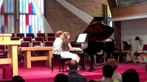 Lively Piano Duet - CS Theme and Variations (Jackie K)