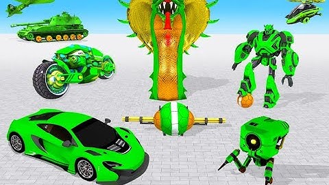 Snake Robot Car Transform Game || 3D Unity Best Snake Robot Game