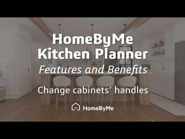 HomeByMe Kitchen Planner Features – Change your cabinets handles