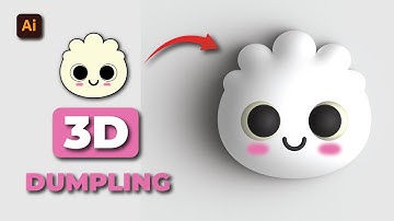 How To Make 3d Cute Dumpling In Second｜ Illustrator Tutorial 2022