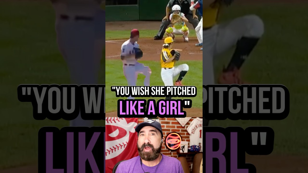 You wish she pitched like a girl! 🎀 Kinley Rasmus shows off her nasty stuff