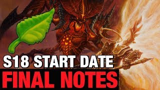Diablo 3 Season 18 Start Date & Final Patch Notes 2.6.6 Build