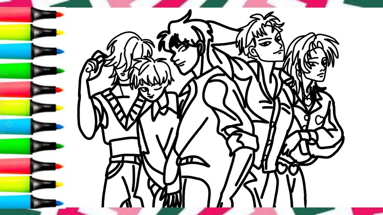 Saja Boy Hunter Demon 😈🎤 K-Pop Drawing | Easy Colour Art🌈✨❤️ 