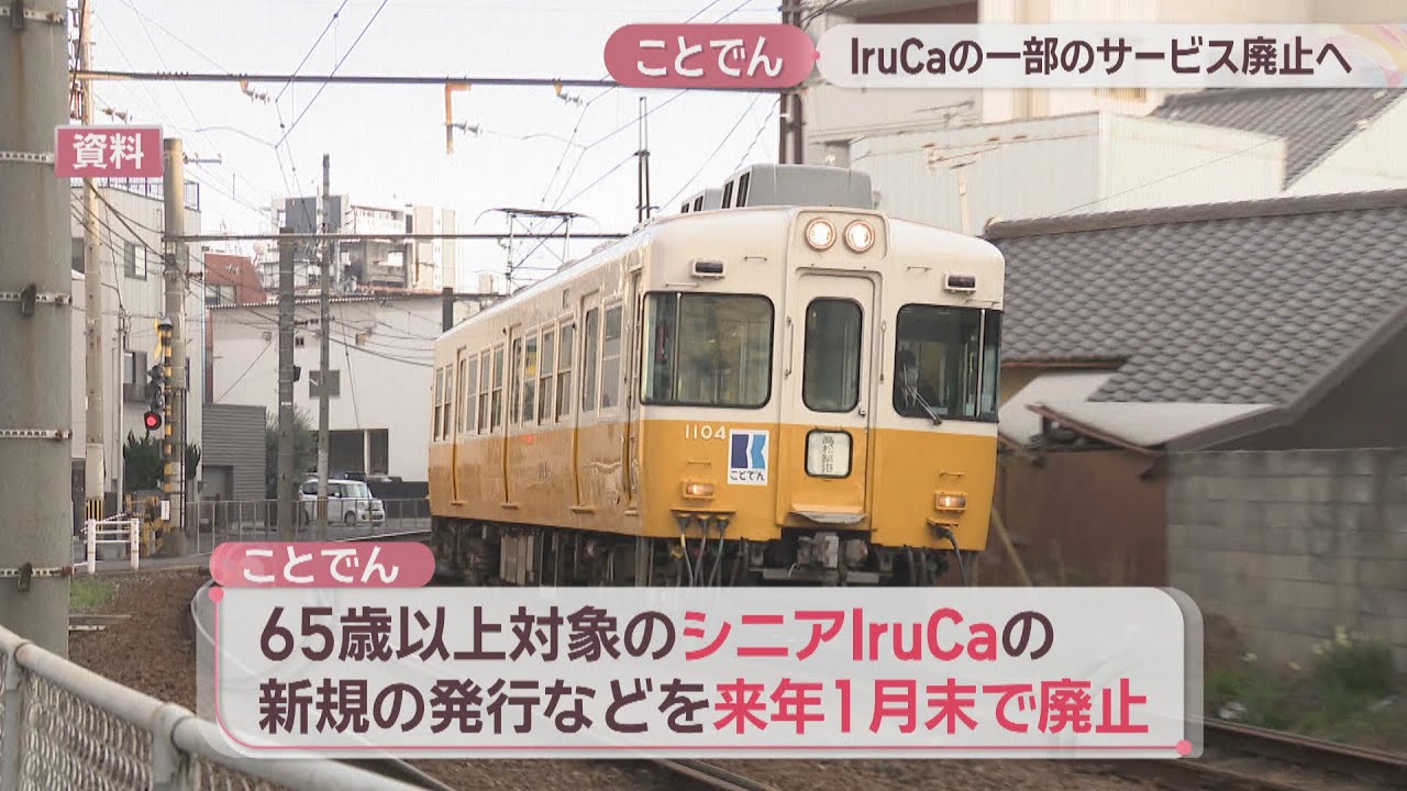 ことでんIruCa 20th Anniversaryデポジットのみ 20周年記念 IruCa20周年を記念したヘッドマークを掲出』 IruCa20周年を記念して