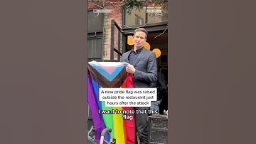#Pride flag set on fire outside of #NYC restaurant
