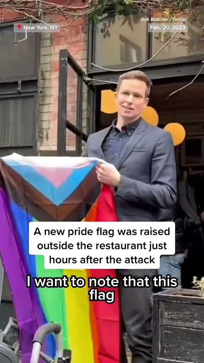 #Pride flag set on fire outside of #NYC restaurant