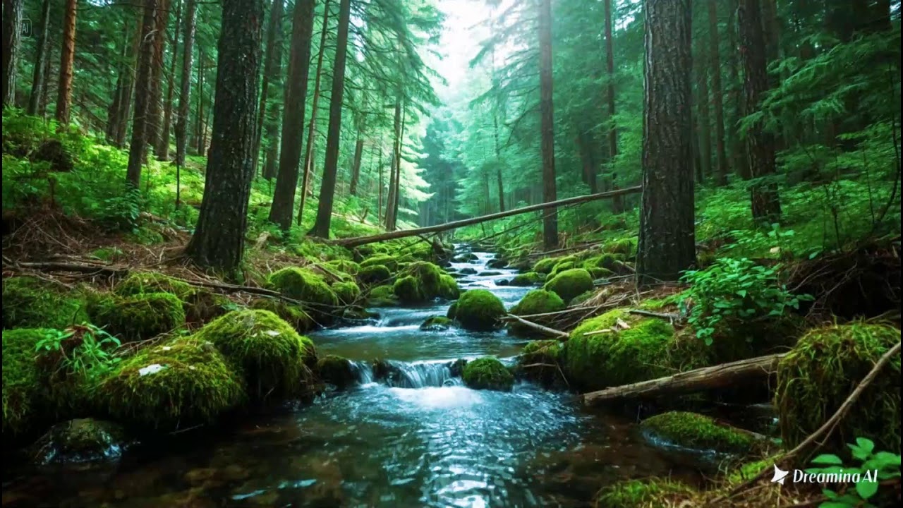 Forest Stream Sounds, Beautiful Birds Chirping, 8 hours Nature Sounds for Sleeping