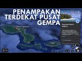 PENAMPAKAN TEMPAT TERDEKAT GEMPA BUMI 7,1 MAGNITUDO KEPULAUAN TALAUD SULSWESI UTARA DEKAT MANADO ⁉