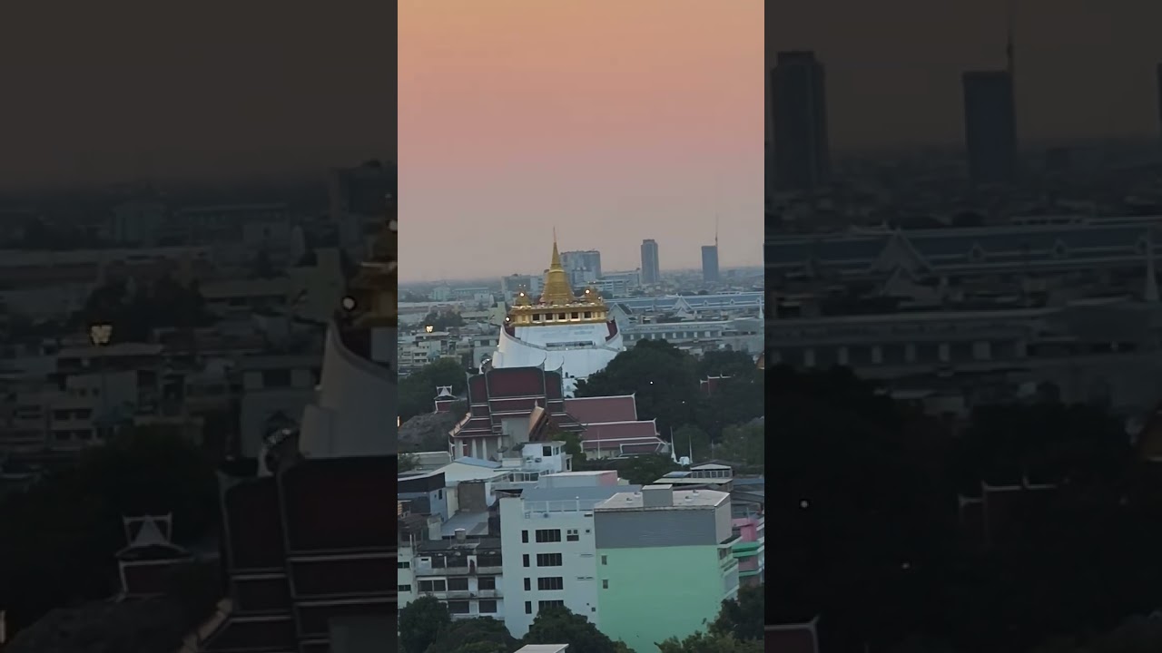 Blick vom Prince Palace Hotel über Bangkok und dem Golden Mount 👍🤘 Sonnenuntergang 👍💯🤘