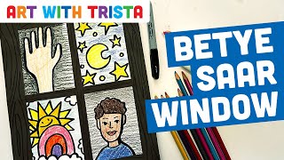 Drawing with Symbols Inspired by Betye Saar's Black Girl's Window Art Lesson - Art With Trista