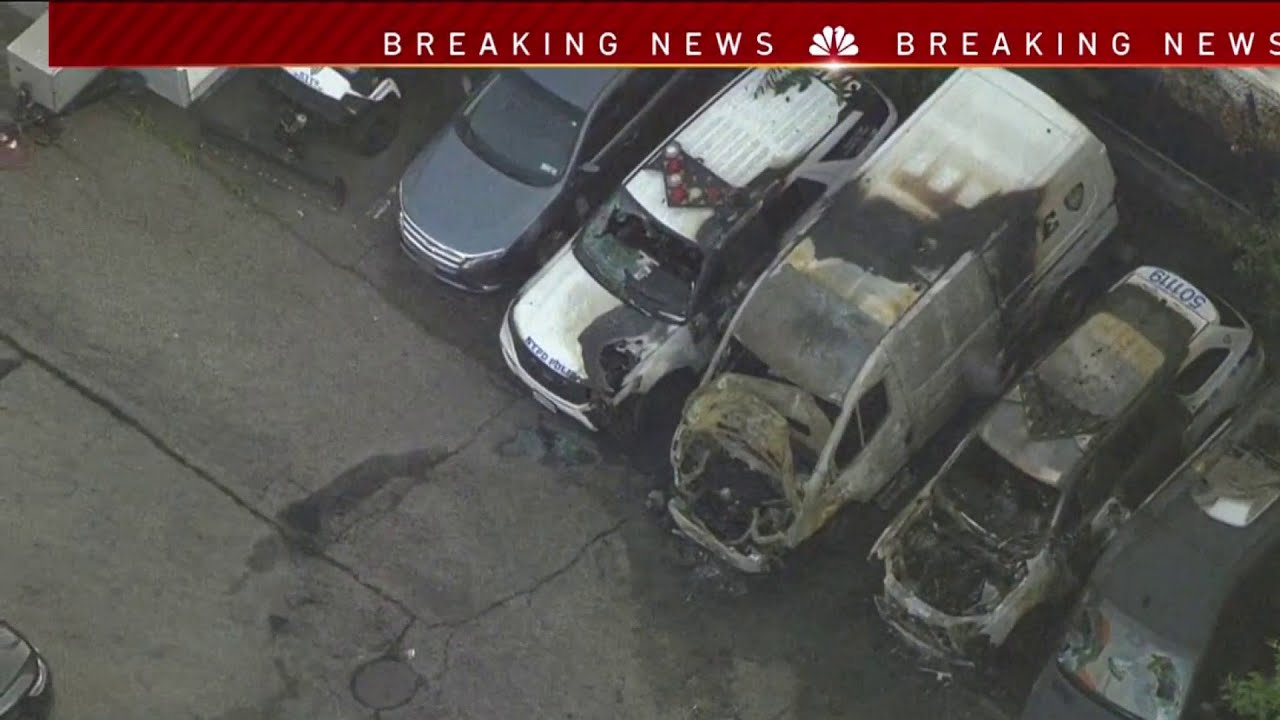 Incendiary devices found near 11 NYPD vehicles on fire | NBC New York ...