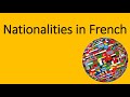 Nationalities in French