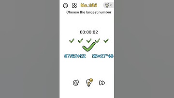 #Answerbrainoutlevel185 chose the largest number Walkthrough brain out level 185