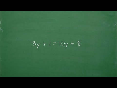 Solve 3y + 1 = 10y + 8  (Step by Step Solution)