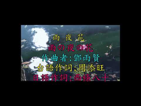 《雨夜花》, 《雨の夜の花》雙語伴唱帶