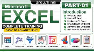 Microsoft Excel | Complete Introduction to Excel | Lecture No.01 | Urdu/Hindi |