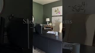 By far the most asked about paint color in our home, is Sherwin Williams Retreat!