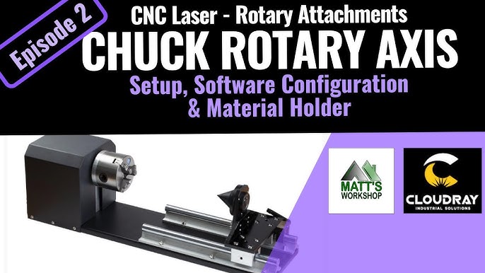 Rotary Attachment for 50W, 60W, or big laser Machine, 3 Jaw Chuck and  Blackplate