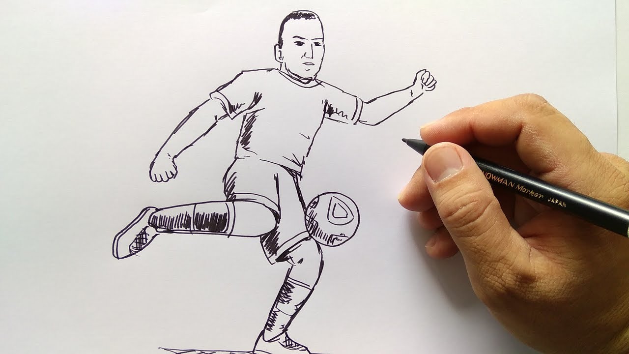 154 Gambar Ilustrasi Manusia Menendang Bola Gambarilus