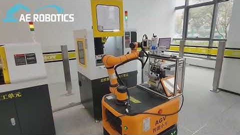 AUBO 6- axis collaborative robot with AGV for pick and place#cobot #robotics #automobile #agvrobot