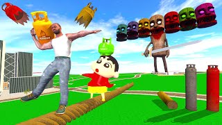 Franklin Fight With 7 Colourful Head Horror Tung Tung Sahur In Indian Bike Driving 3d: screenshot 4