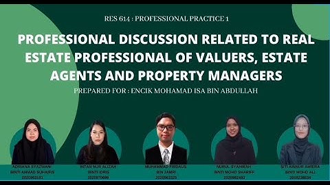 RES614 PROFESSIONAL PRACTICE 1