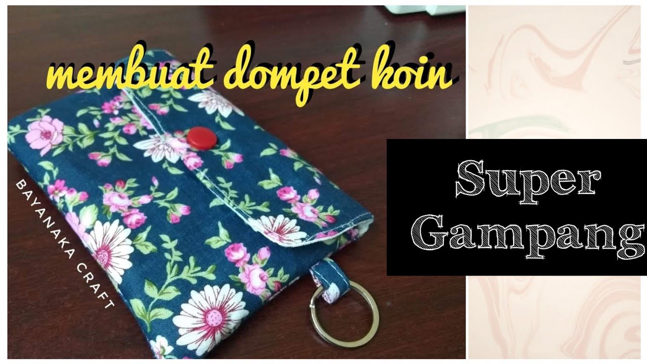 DIY COIN POUCH - Membuat Dompet Koin #dompetSovenir #dompetGantunganKunci #dompetAngpau