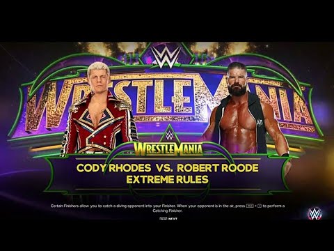 Cody Rhodes Bobby Roode Epic Showdown: Cody Rhodes vs Robert Roode in WWE 2K24 Gameplay!