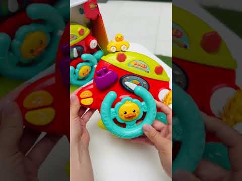 Дитяче інтерактивне кермо для малюків музична іграшка Українською в коляску розвиваюча іграшка для дітей з казками, видео 1