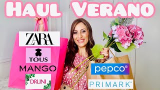 HAUL VERANO🛍️ZARA-MANGO-PRIMARK-TOUS-DRUNI-PEPCO✨ROPA-CALZADO-BOLSOS-JOYAS-MAQUILLAJE-BELLEZA