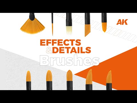 Video: AK Interactive Synthetic Brushes AKB011 syntetický štětec hřebenový
