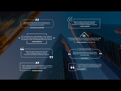 Clean Quote Titles - After Effects, a Templates & Theme by MinnaPicture (Thumbnail 1 of 2)