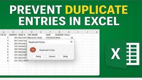 كيفية منع تكرار الإدخالات في إكسل | كيفية إظهار خطأ تكرار الإدخالات في إكسل | @FamiHow