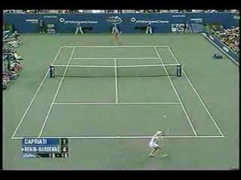 Jennifer Capriati vs. Justine Henin-Hardenne Semi-final match at the 2003 US Open