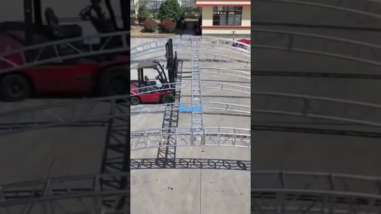 L*W*H 18*12*6m arch truss beam 500*600mm,pilllar 400*400mm 