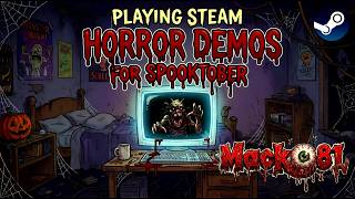 Steam Horror Demos: How Badly Are These Free Games Gonna Scare Us?! 😱💀 #horror #live
