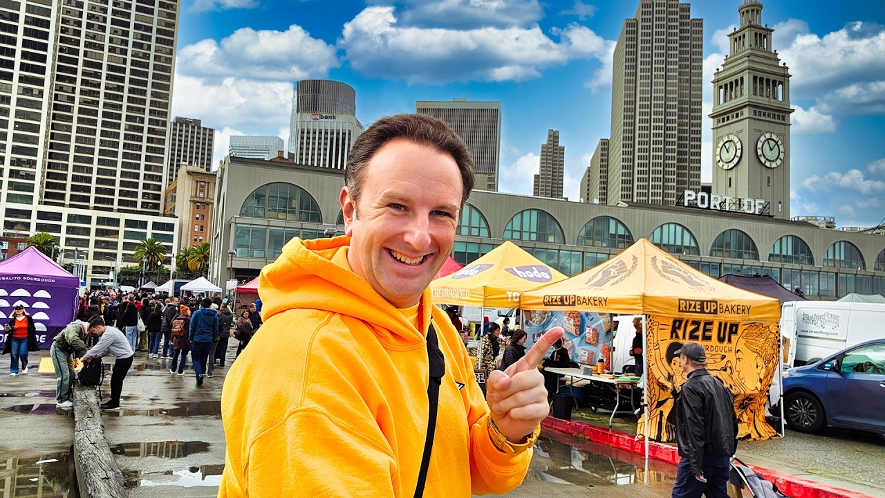 Лучший фермерский рынок Сан-Франциско на площади Ферри Плаза