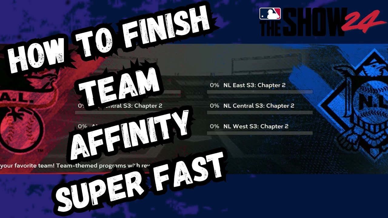 How to Finish Team Affinity Super Fast! MLB The Show 24