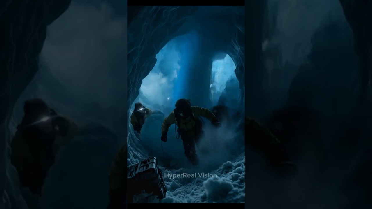 ❄️🏔️Ice Tunnel Collapse Caught on Camera. 