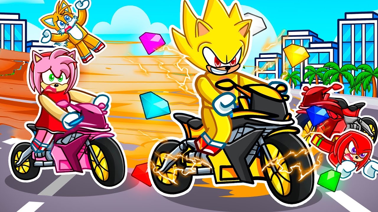 Me Convertí en SUPER SONIC en Caos de MOTOCICLETAS en Roblox!