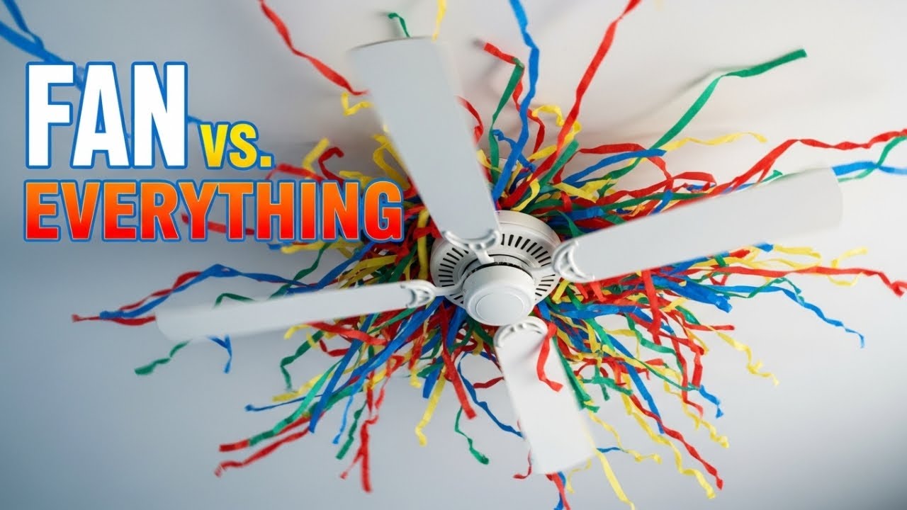 Потолочный вентилятор против ХАОСА! Мы пытались его УНИЧТОЖИТЬ (уморительный эксперимент)