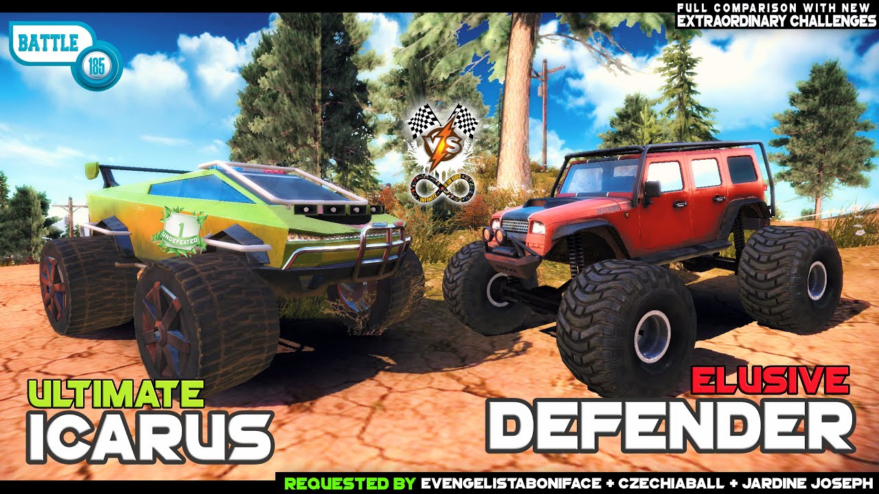 Off The Road ICARUS Vs DEFENDER Epic Battle OTR TESLA CAR VS 4x4 JEEP ...