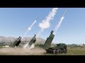 Ukrainian HIMARS Artillery Rocket System Surprise Attack Russian Logistics Truck Convoy - Arma 3