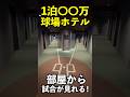 【1泊20万円】野球の試合が見れるホテルの部屋に泊まってみた！豪華スイートルーム！#shorts