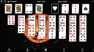 FreeCell Game #260 SOLVED Microsoft Solitaire Collection screenshot 4